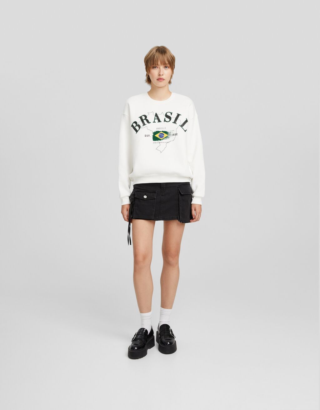 Moletom estampado oversized