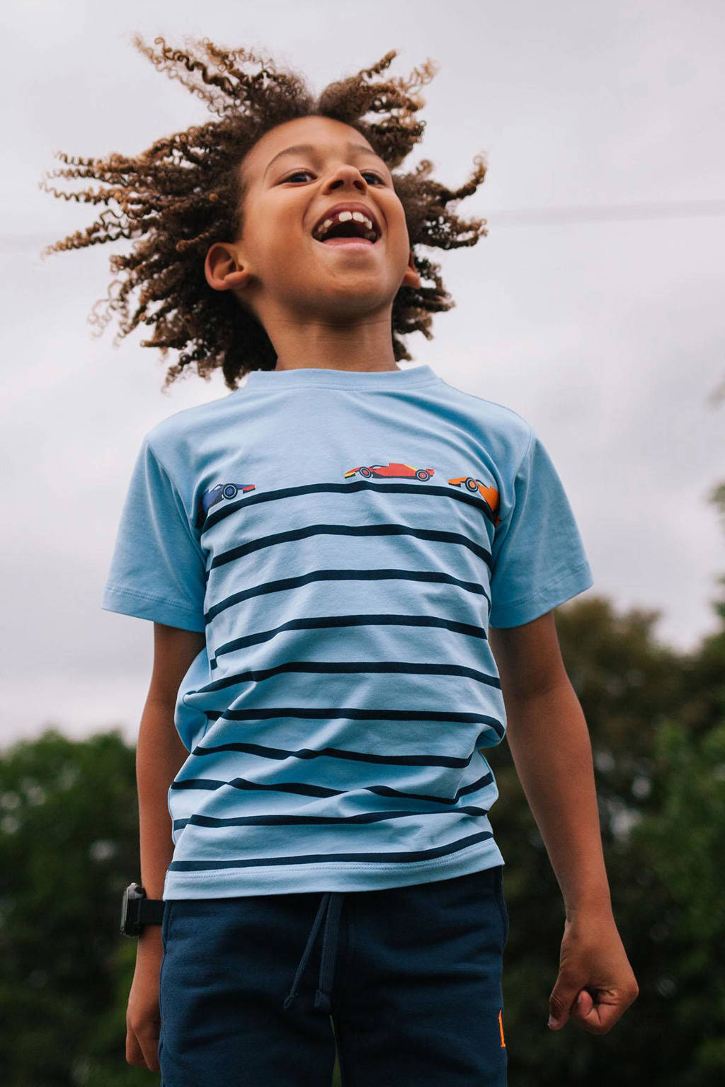 TYGO & vito gestreept T-shirt Toby lichtblauw/donkerblauw