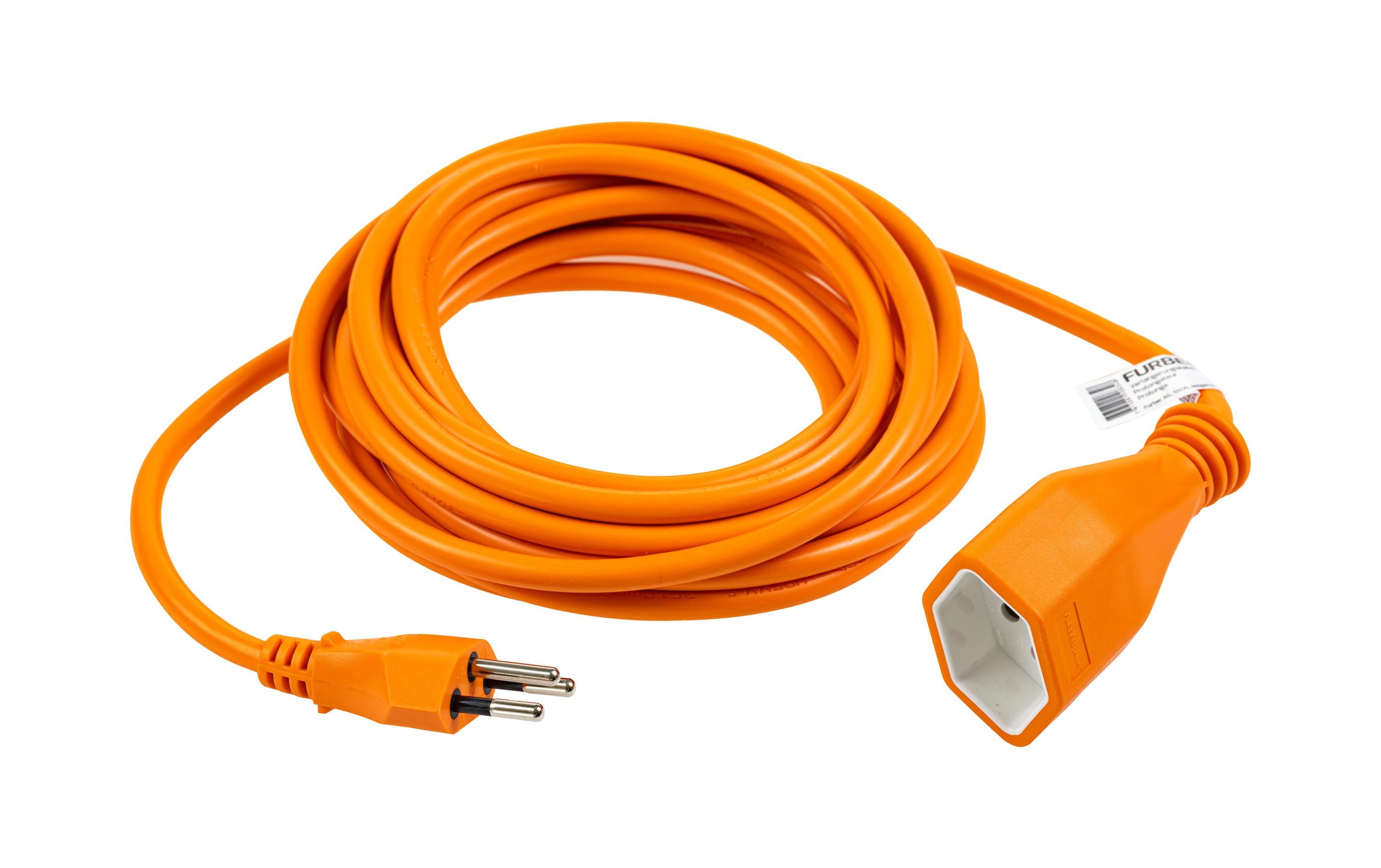 Verlängerungskabel T13-T12 5 m OrangeStromkabel H05VV-F 3G1.00