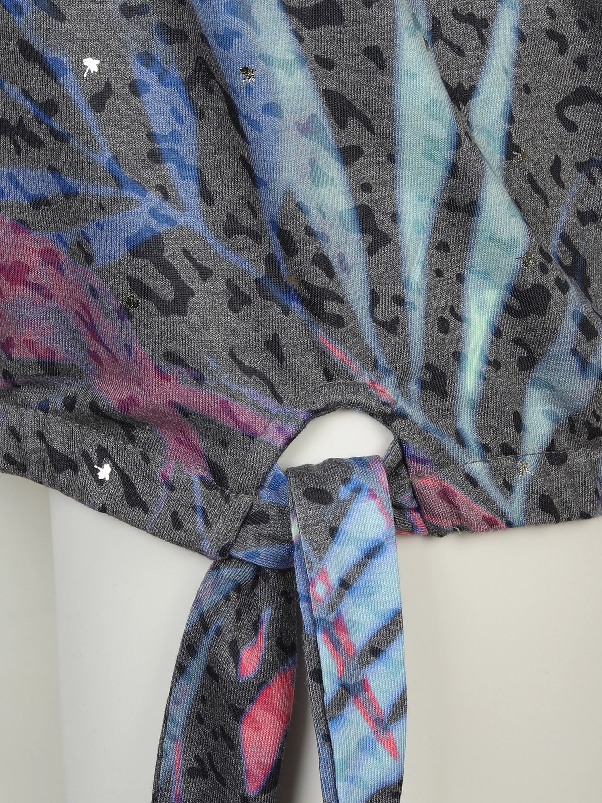 Damen Ausbrenner Shirt mit Palmenprint