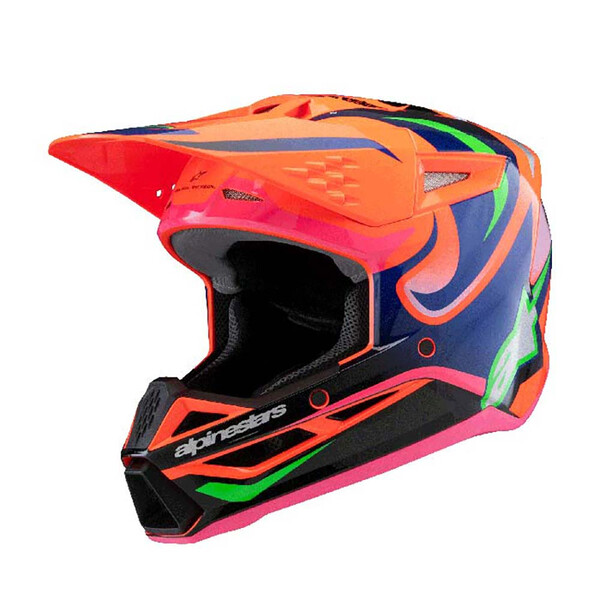 Alpinestars - Casque enfant Youth S-M3 Deegan Orange fluo / Violet / Rose fluo