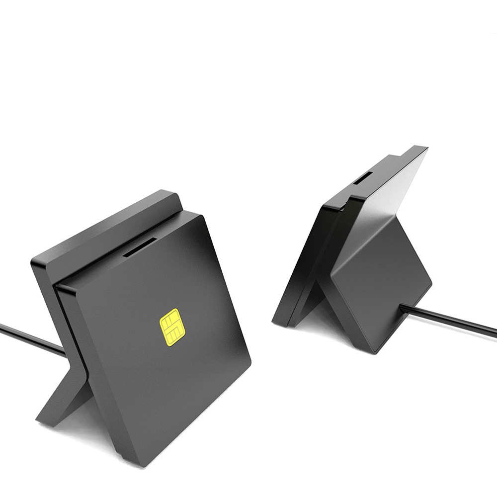 2in1 USB 2.0 Chipkartenleser CAC Smart Card   Sim Card Reader - Schwarz