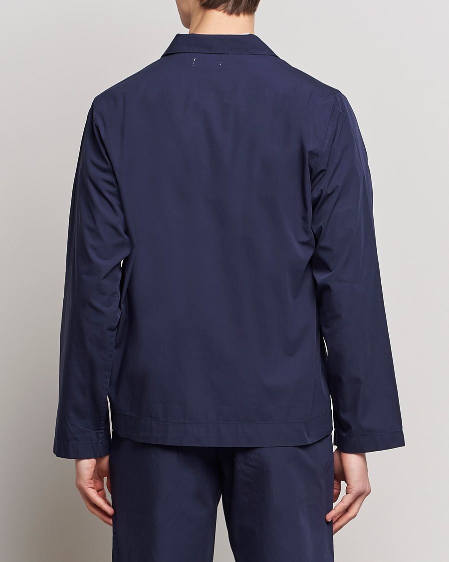 Tekla Poplin Pyjama Shirt True Navy
