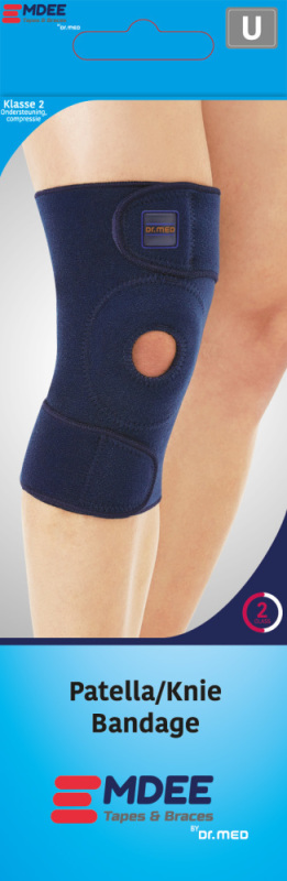 Emdee Knieband met Stabilizers Blauw 1 Stuk