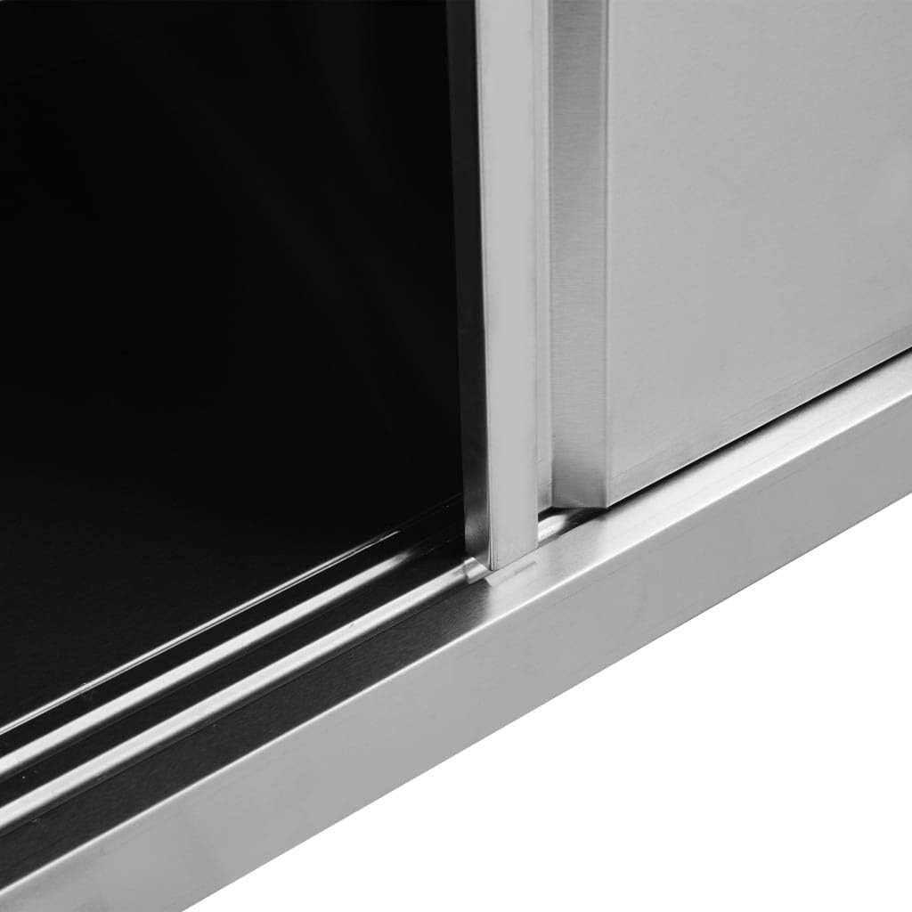 Arbeitsschrank mit Schiebetüren 120x50x(95 97) cm Edelstahl