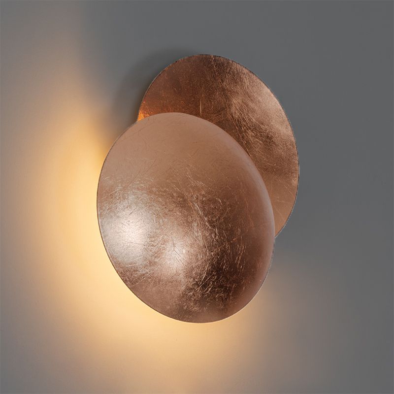 Moderne wandlamp koper rond 20cm - Sunrise