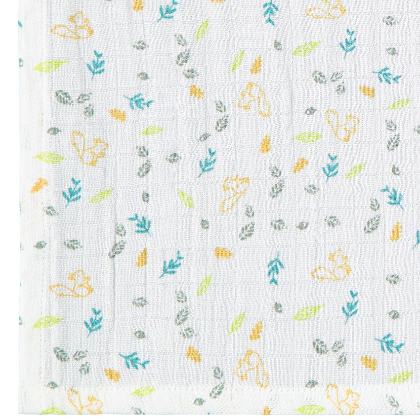 Lot de 3 langes en gaze de coton garçon - Ecru