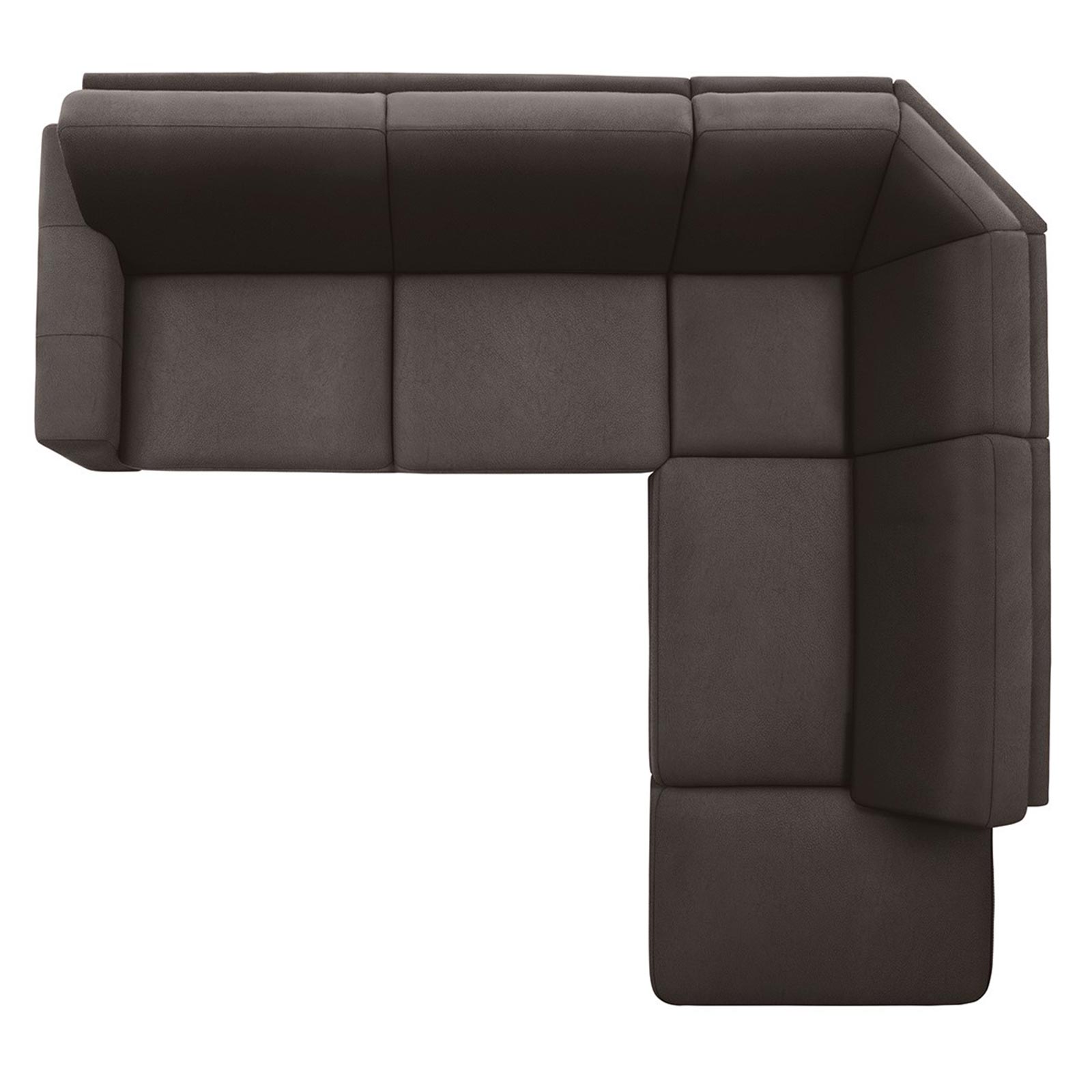 polsterpower Ecksofa - Saddle anthrazit - Basismodell - Ottomane rechts