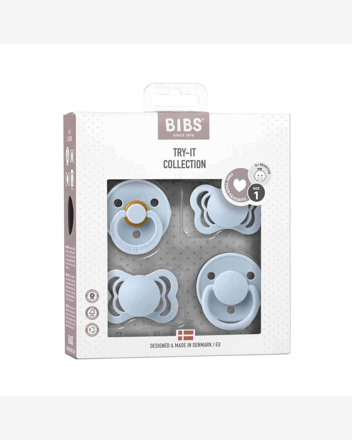 BIBS Try-it-Collection – Smokkepakke 4stk, Naturgummi | 0-6 mnd