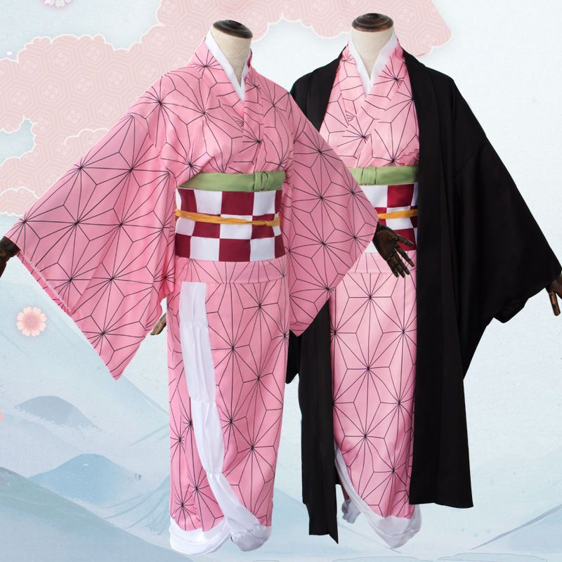 Bloomsoon - Demon Slayer: Kimetsu geen Yaiba Nezuko Kamado Cosplay-kostuum