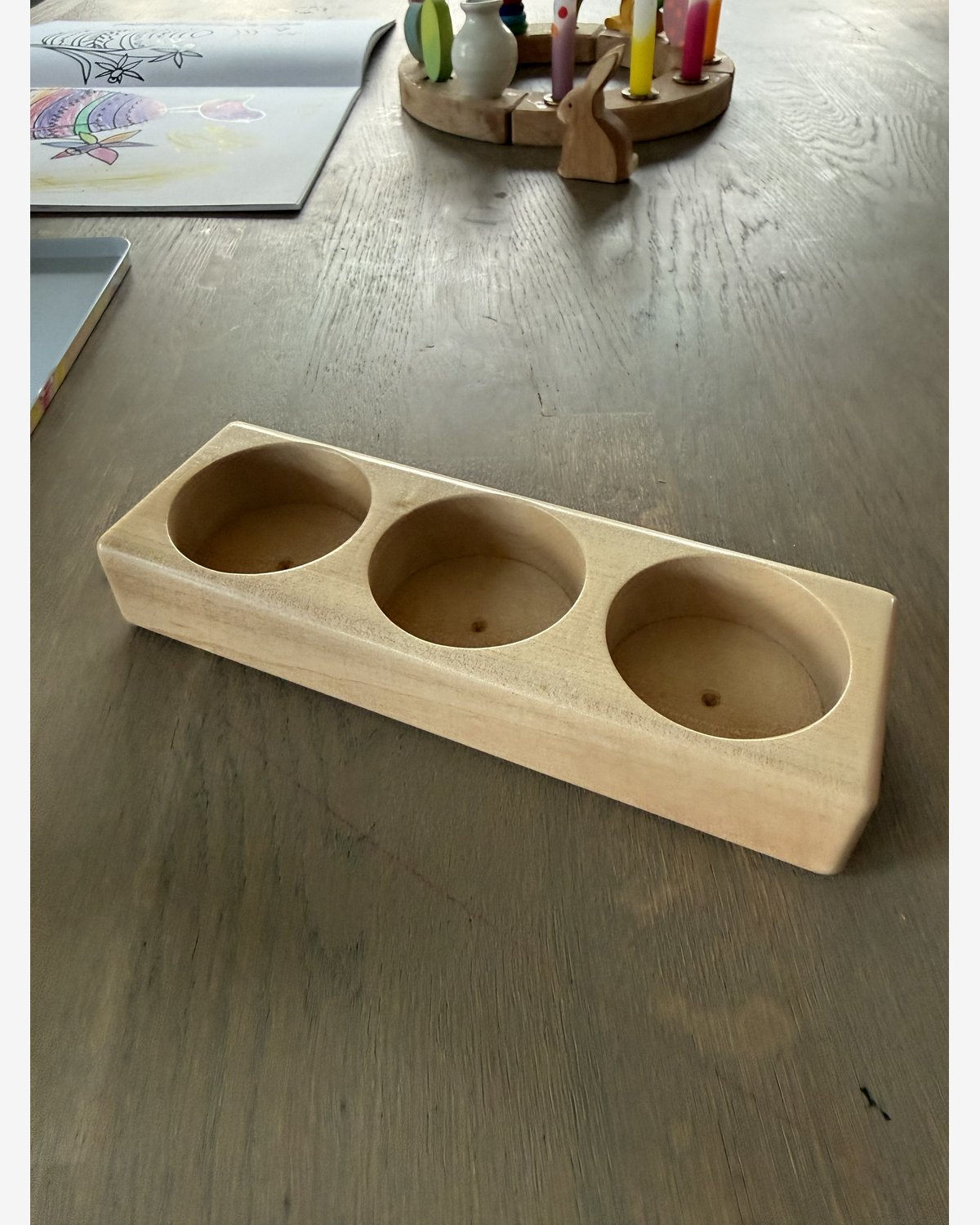 Holder til glasskrukker – Liten / 3 Glass Inkludert