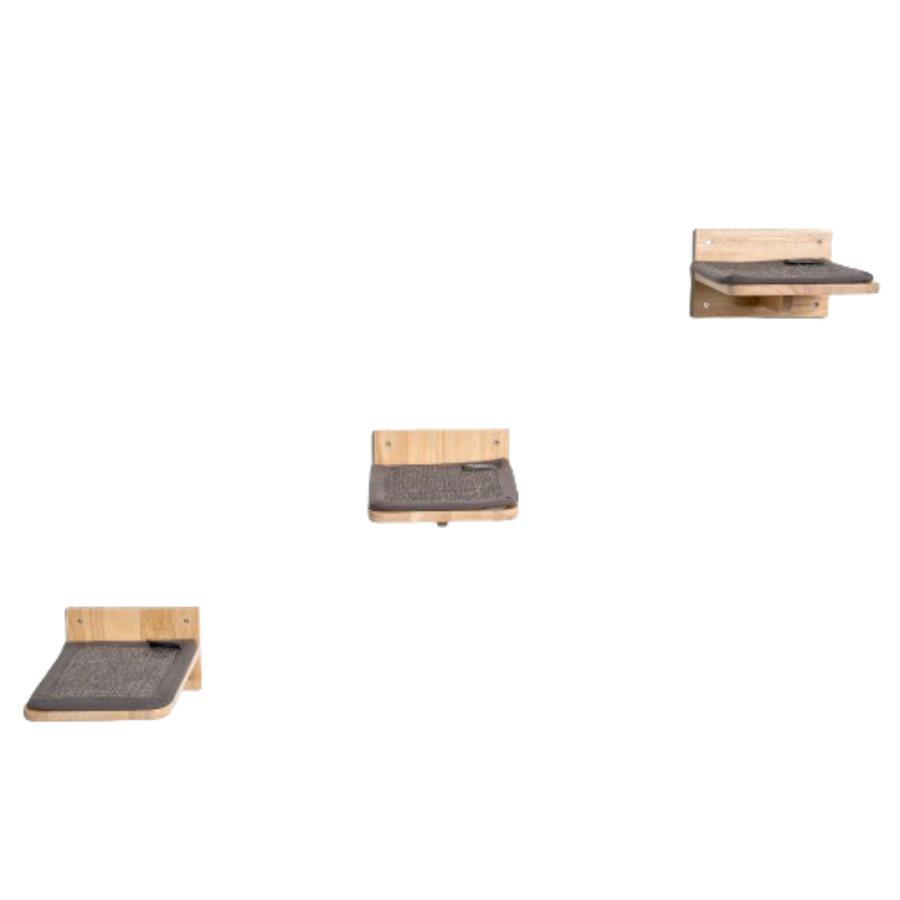 Parede de escalada para gatos - Platô - Conjunto 3