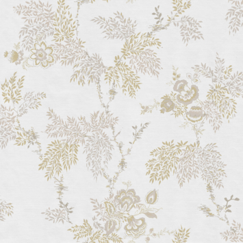 Vliesbehang Kimono wit/goud (dessin 120951)