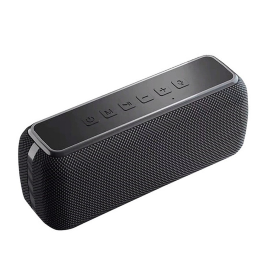 60W Bluetooth Lautsprecher Power Bass Subwoofer Spritzwasserfest (IPX5) Aux In / USB C / Micro SD Kartenslot - Schwarz
