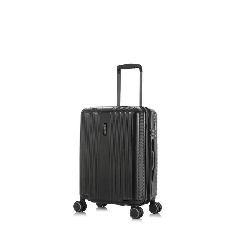 Lot de 2 valises rigides Tori Extensibles 77 et 54 cm Noir