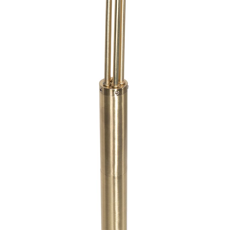Design vloerlamp messing met opaal glas 5-lichts - Sixties Marmo