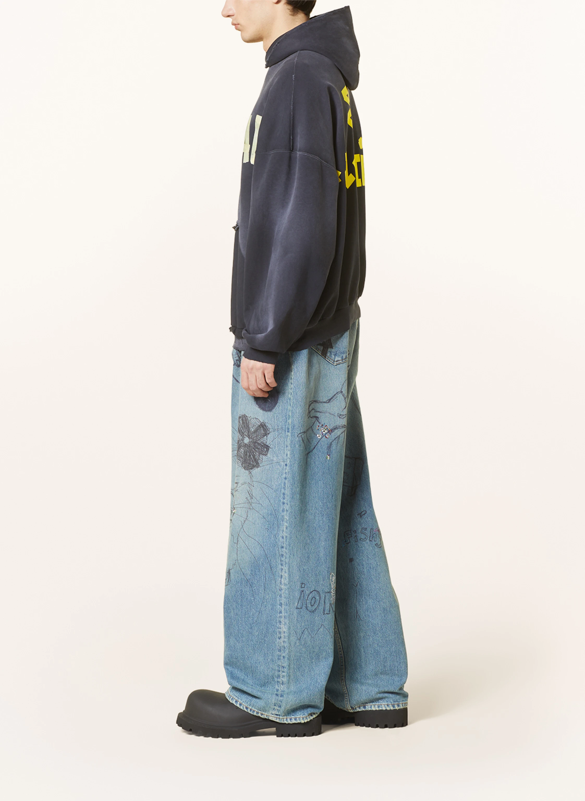 BALENCIAGA Oversized-Hoodie mit Cut-outs