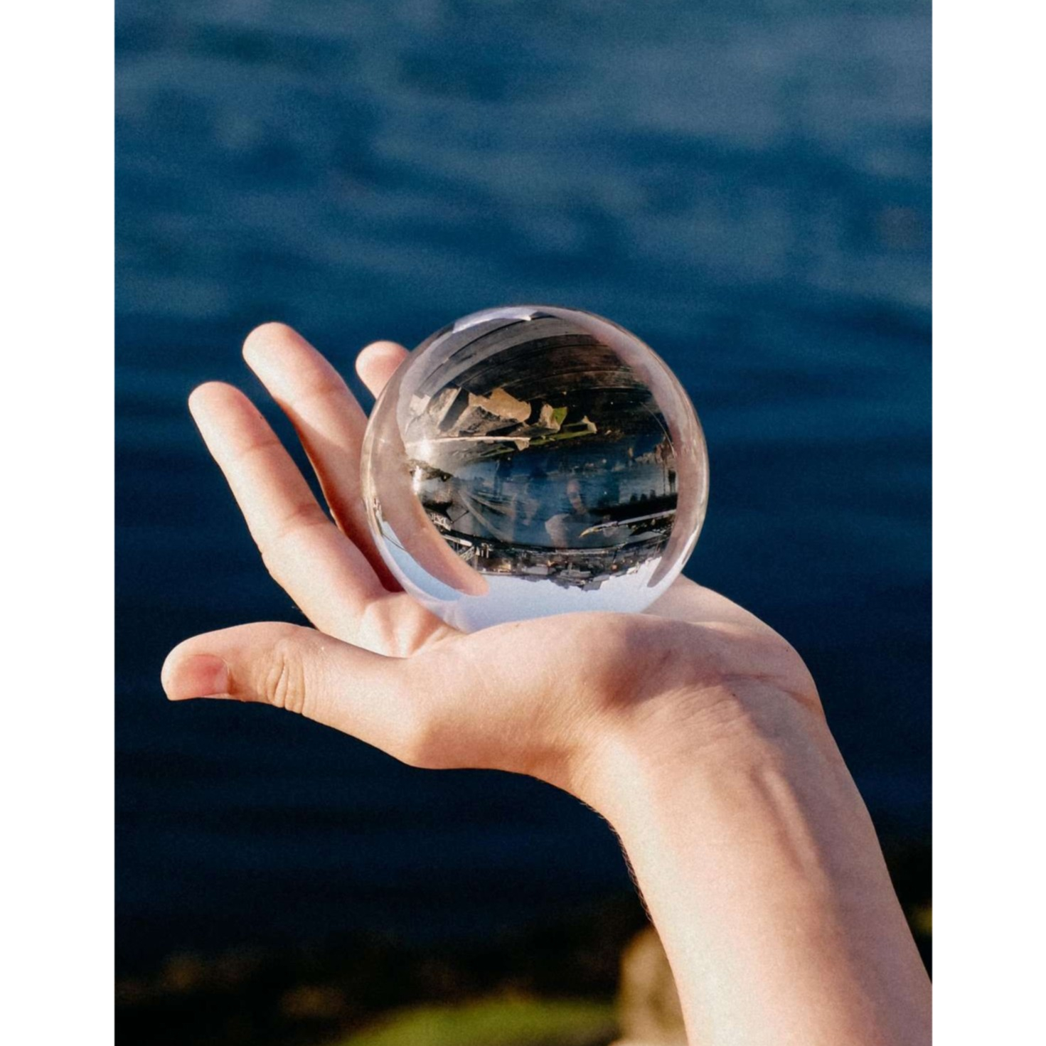 (Ø5cm) Kristall Fotografie K9 Glas Kugel mit Glasständer