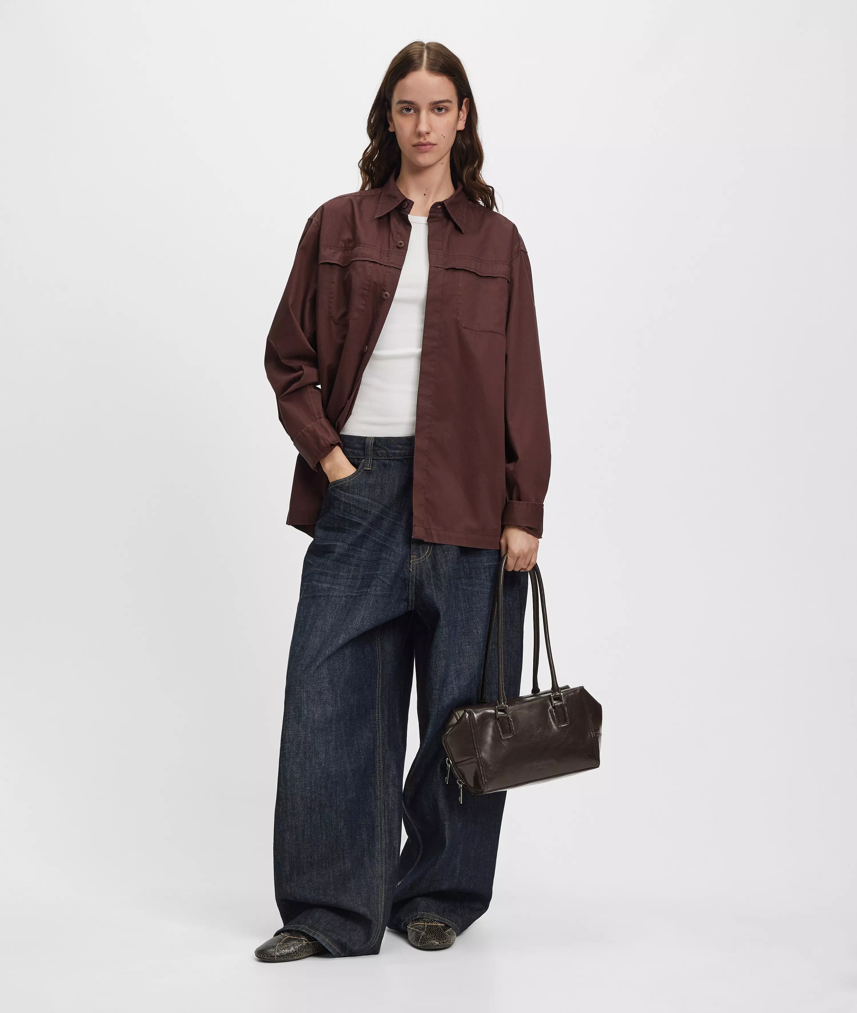 Archive Kayla Satchel S Handy shoulder bag in patent leather look with glossy finish