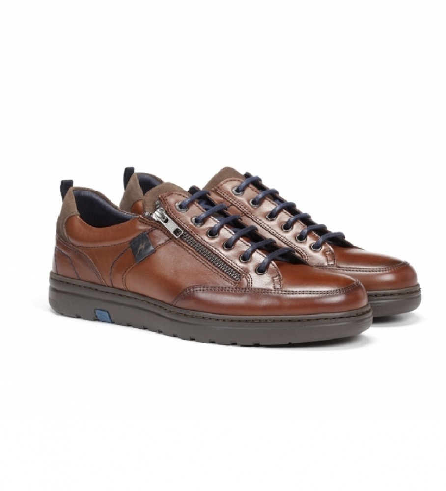 Tênis Fluchos Atlas em couro F0298 marrom