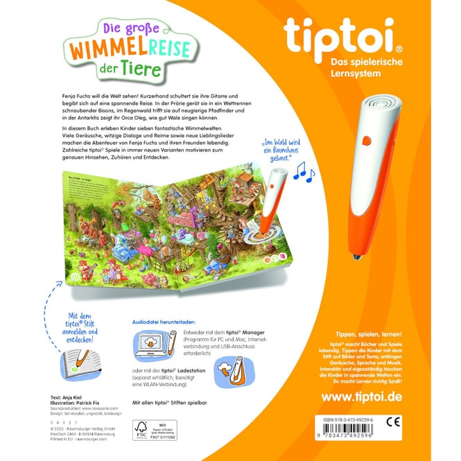 tiptoi® Buch - Die große Wimmelreise der Tiere