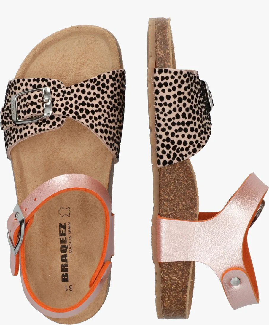 BRAQEEZ roze braqeez sandalen sally spain