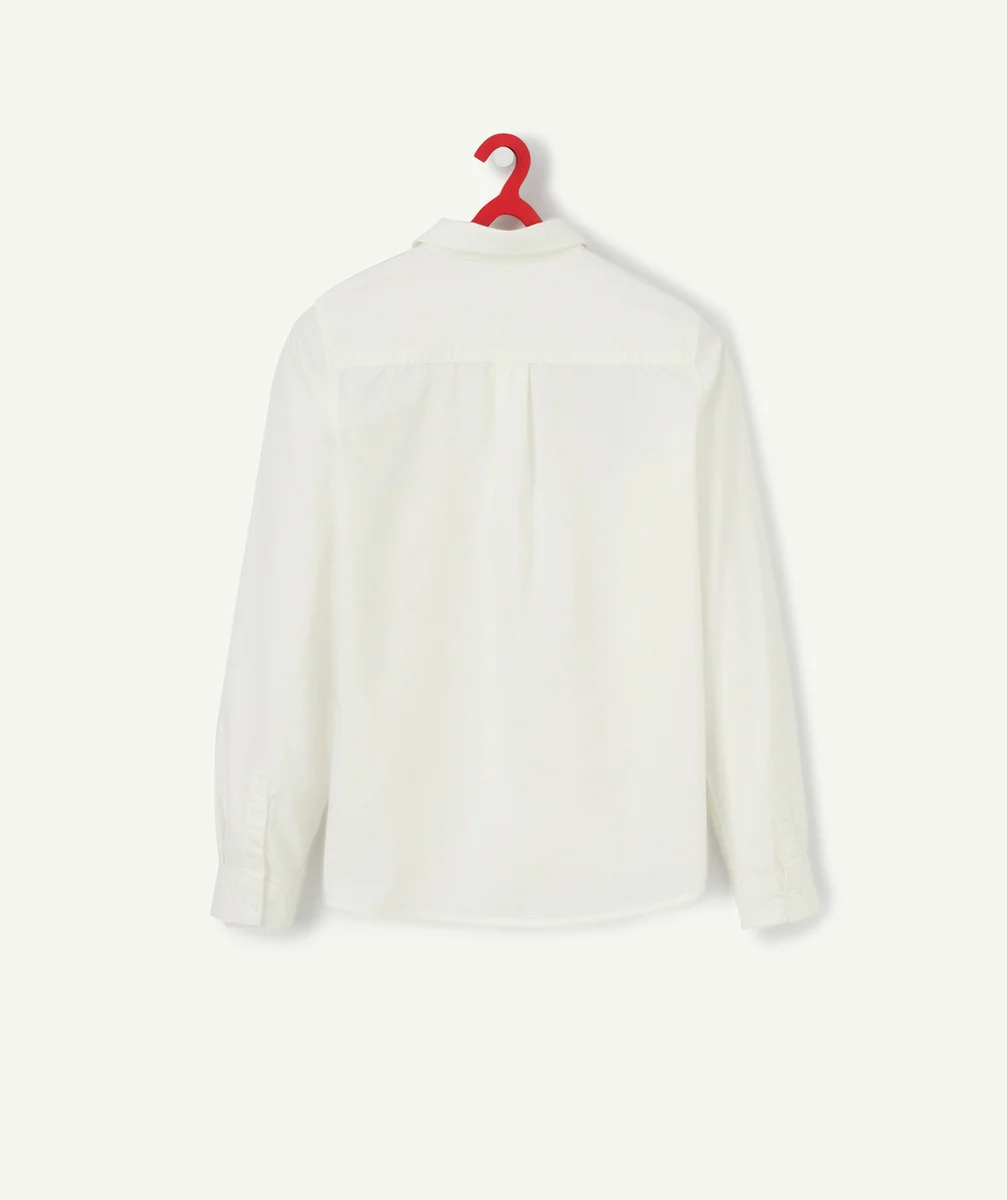 CHEMISE BLANCHE EN COTON GARÇON