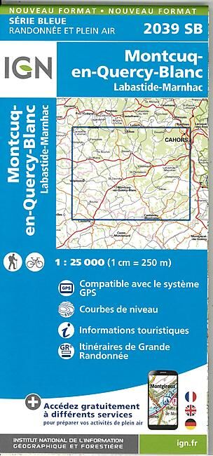 IGN - 2039 SB MONTCUQ EN QUERCY BLANC 1 25 000