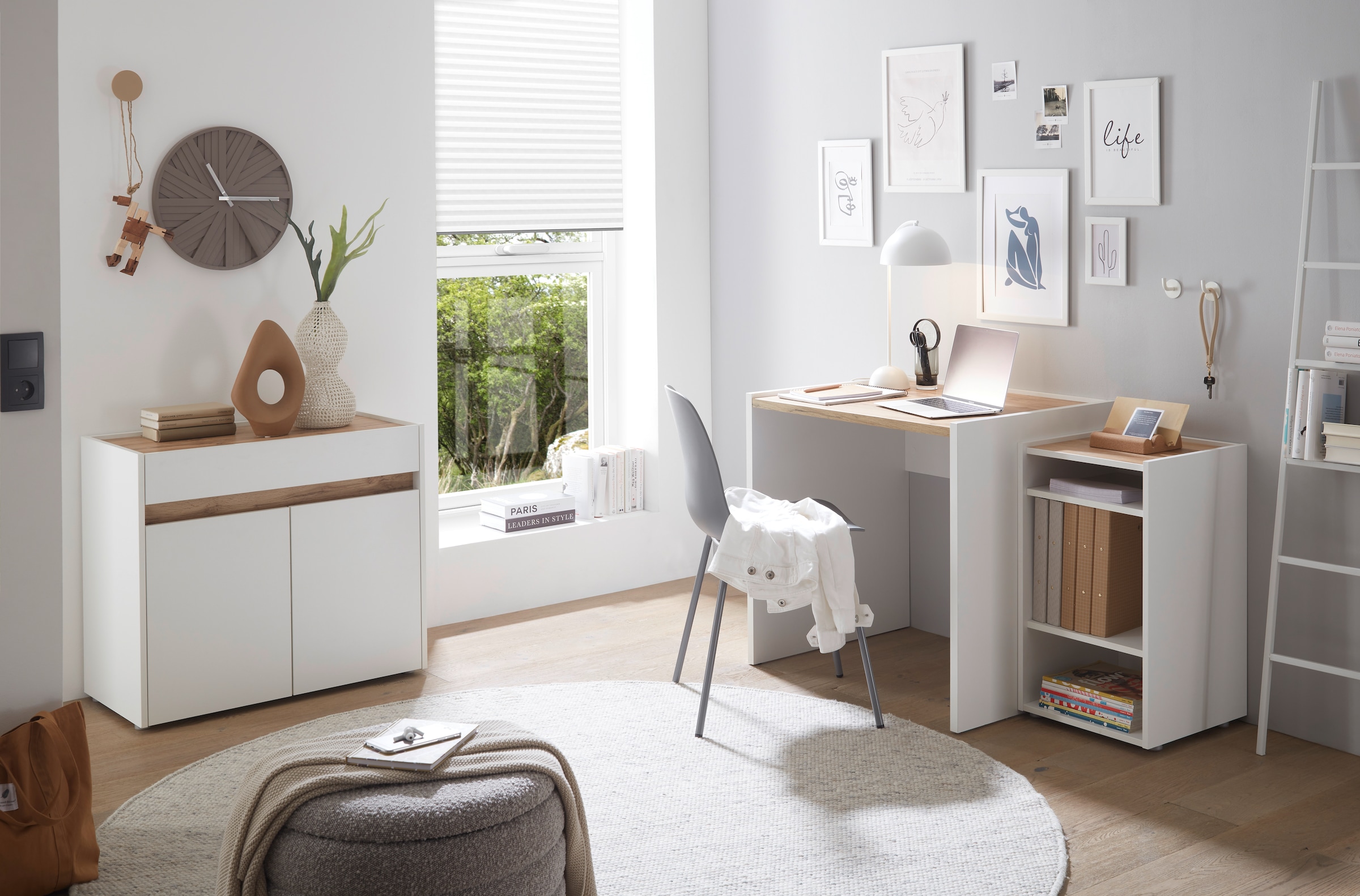 INOSIGN Schreibtisch »CiTY/GiRON« moderner Computertisch, wohnliches Home Office, Breite 80 oder 143 cm
