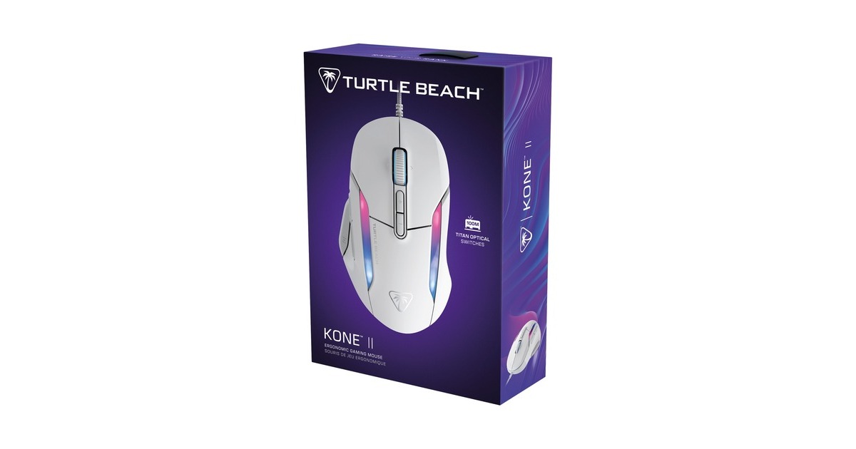 Turtle BeachKone II gaming muis  (Wit, 50 - 26.000 Dpi, RGB)
