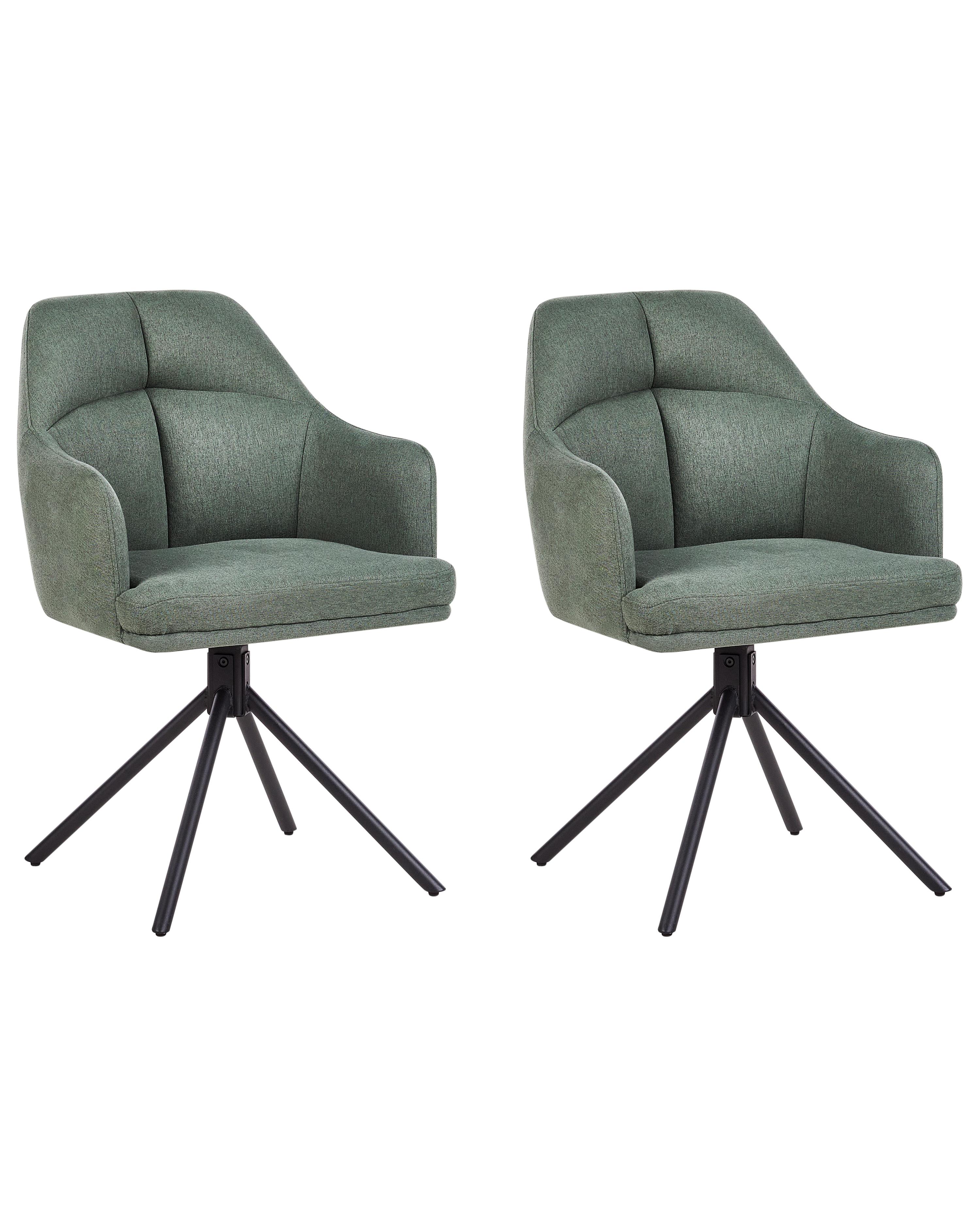 Set van 2 eetkamerstoelen draaibaar MIRA Groen