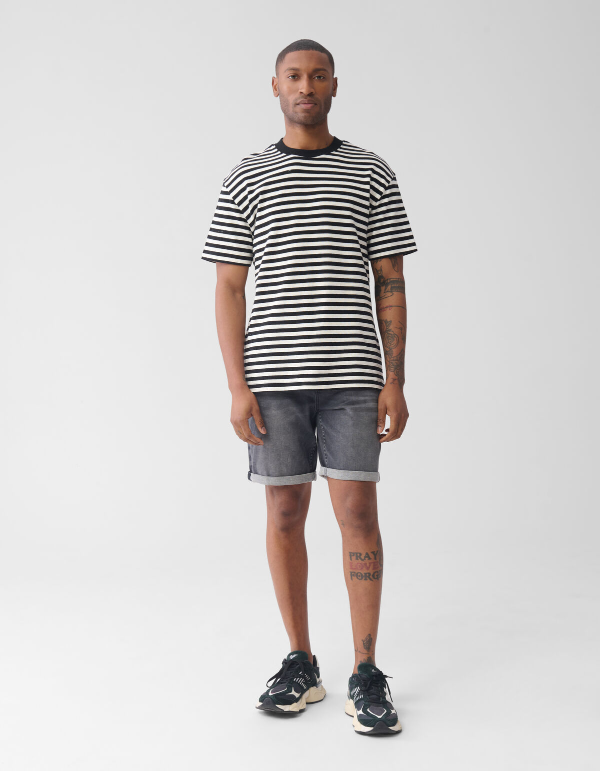 Denim Short Donkergrijs