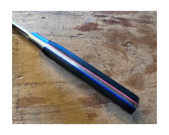 Office 10 cm - intercalaires manche BLEU et ROUGE - Ref 445 Couteaux de cuisine professionnel