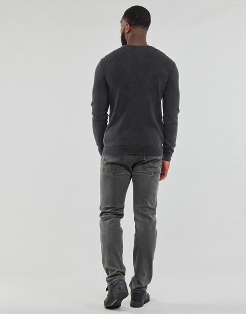 Guess - YANN LS CN WASHED STITCHED SWTR - Noir / Gris