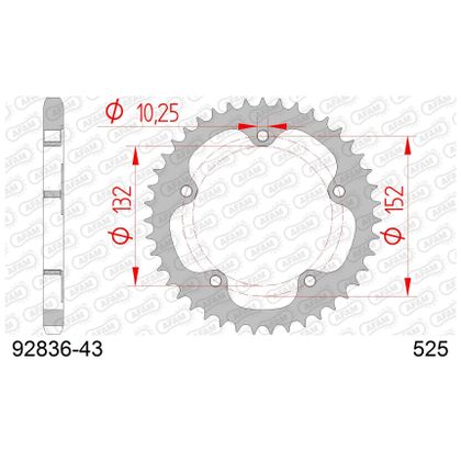 Kit chaine AFAM 525 Type Acier origine