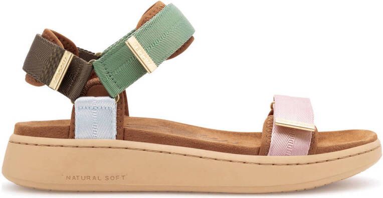 Woden Groene Dames Sandalen Line