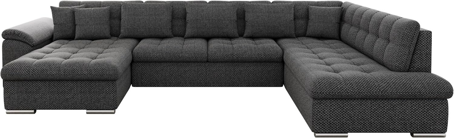 Mirjan24 Eckcouch Ecksofa Niko Bis, Design Sofa Couch mit Schlaffunktion und Bettkasten U-Sofa Farbauswahl Wohnlandschaft vom Hersteller (Ecksofa Links, Majorka 03)
