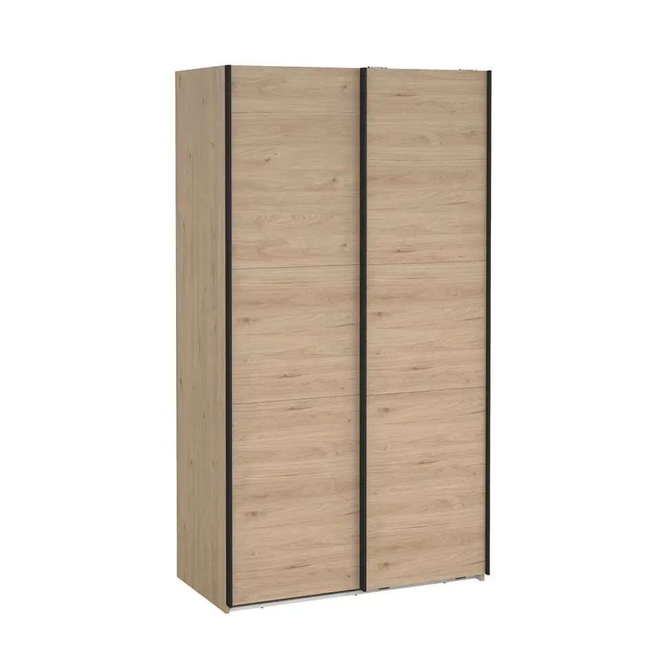 Hioshop Como schuifdeurkast 2 deuren 120x220cm eikdecor