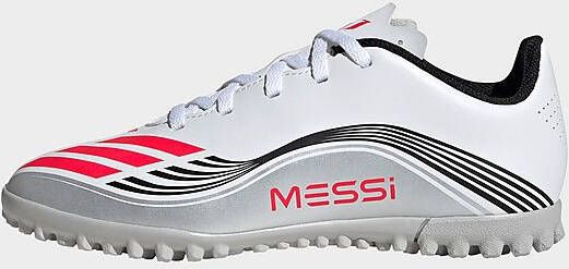 Adidas Perfor ce F50 Messi Club junior voetbalschoenen wit rood grijs