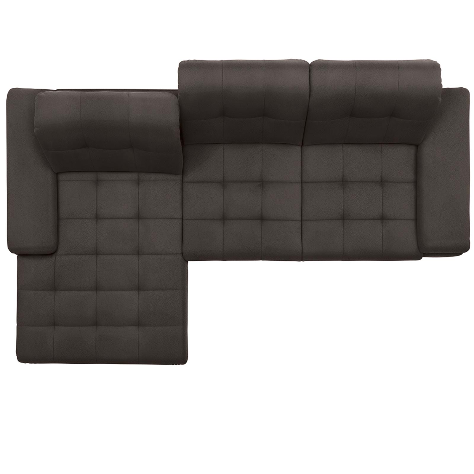 polsterpower Ecksofa - Saddle anthrazit - Basismodell - Recamiere links
