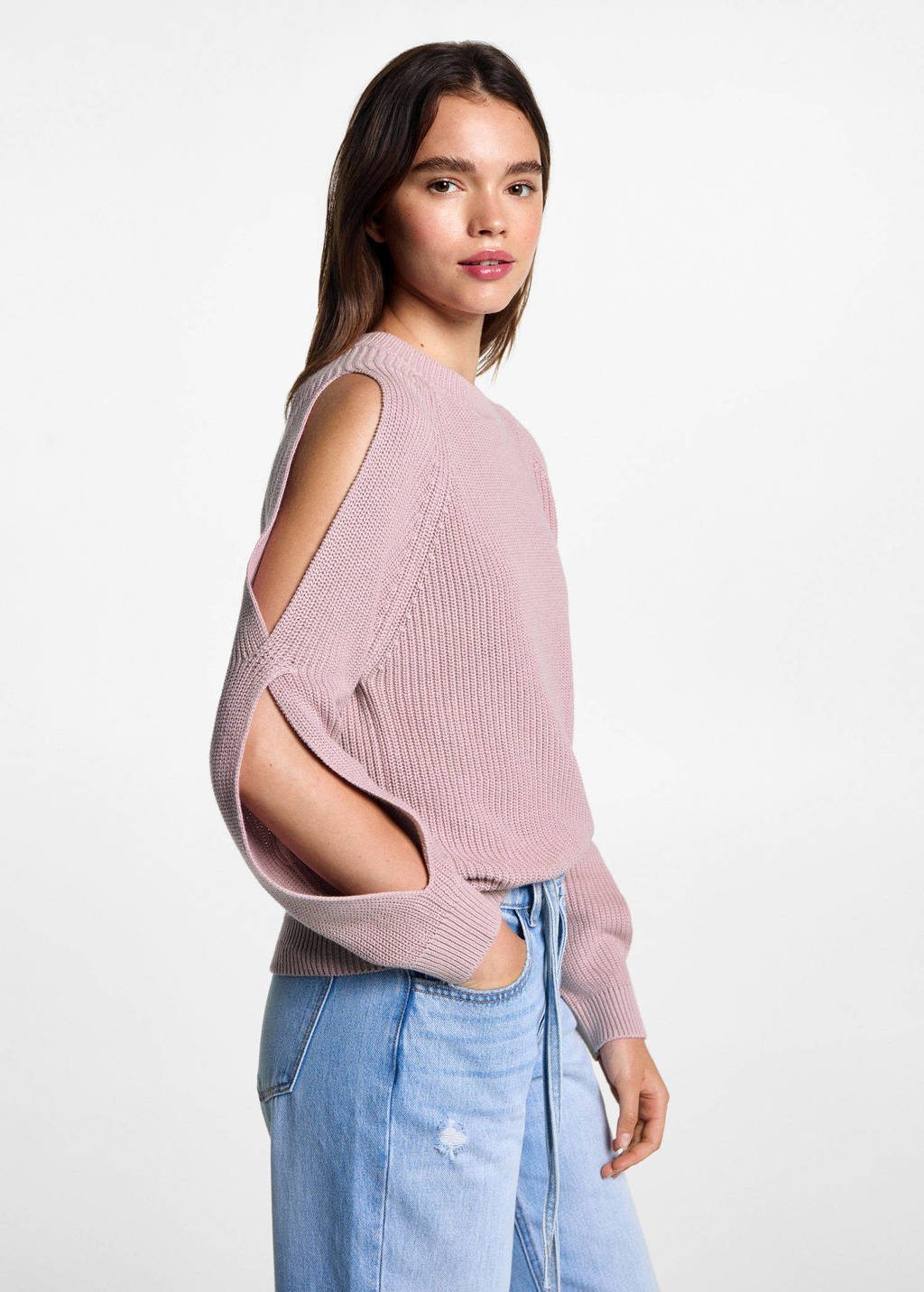 MANGO TEEN gebreide trui roze