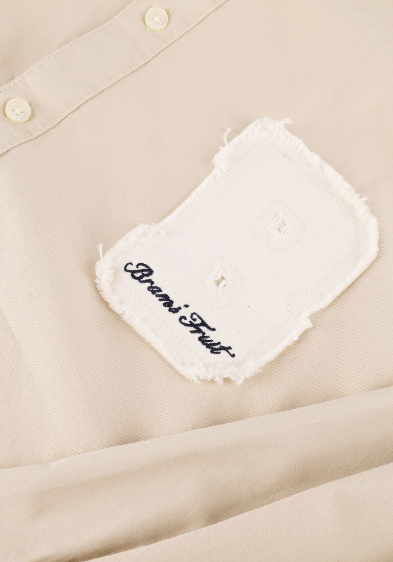 zand bram's fruit casual overhemd longsleeve varsity shirt