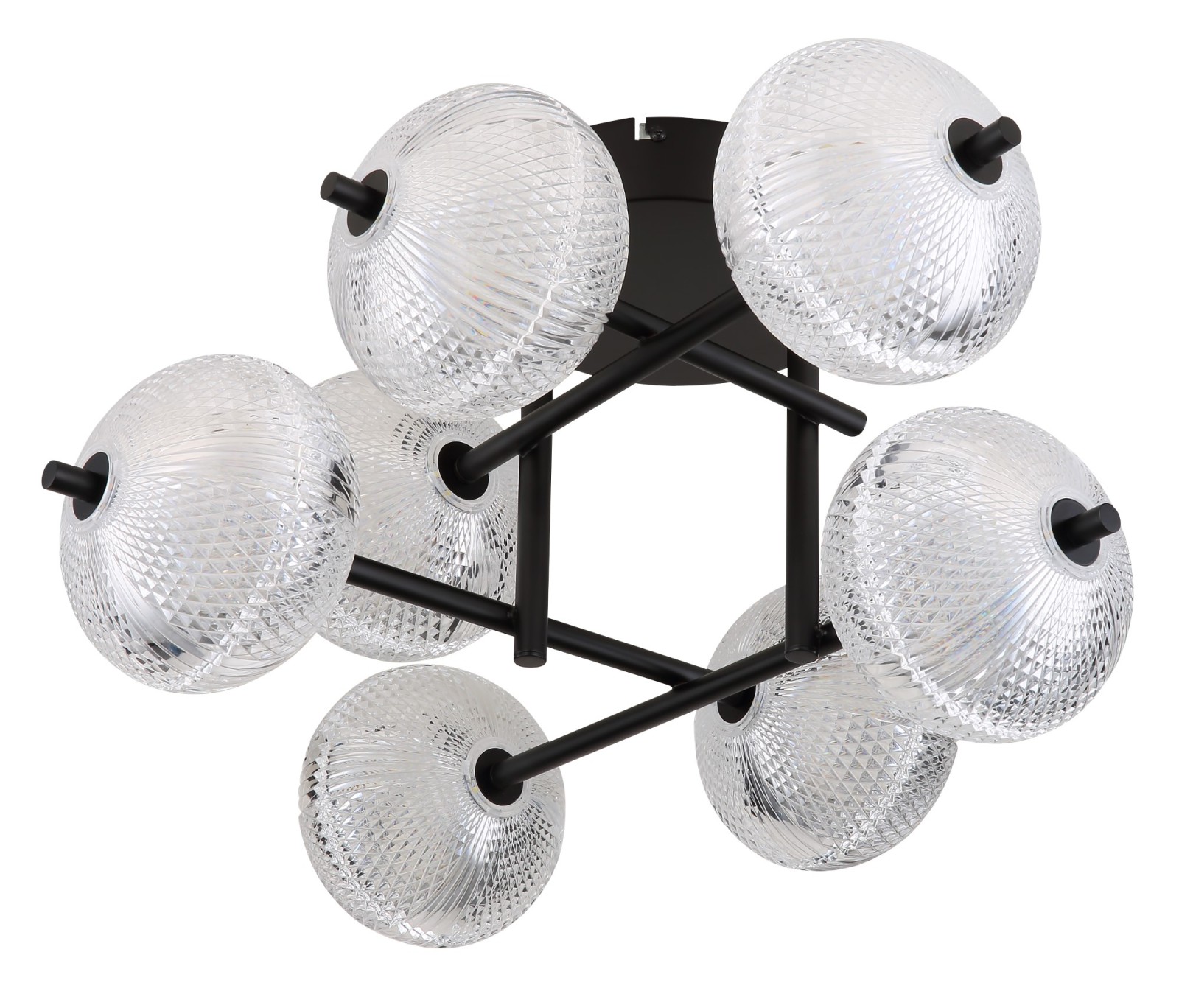 LED-Deckenleuchte - schwarz matt - 65 cm