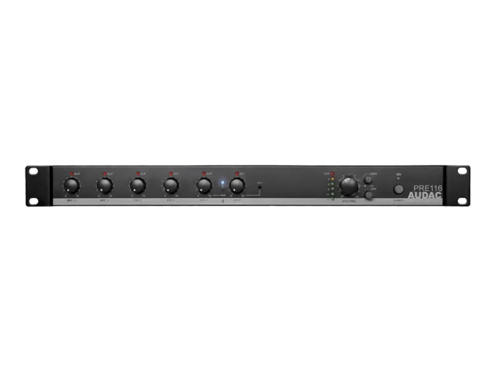 Audac PRE116 - Analogmikser - 6 kanaler - rackversion