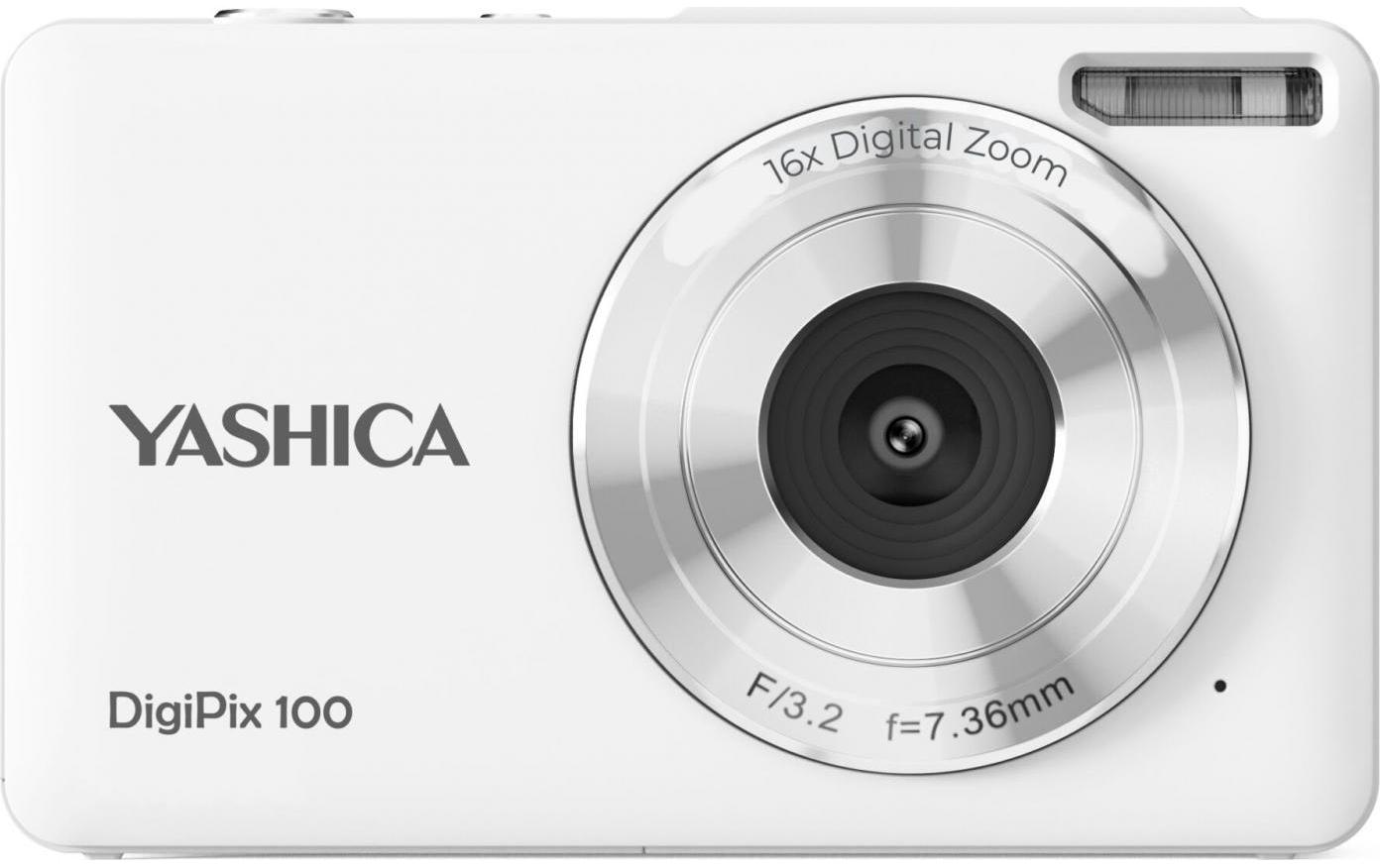 Fotokamera DigiPix 100 WeissKompaktkamera mit 44 MP