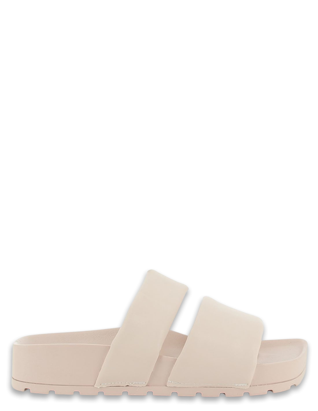 colors of california two band square sole slide pink Femme