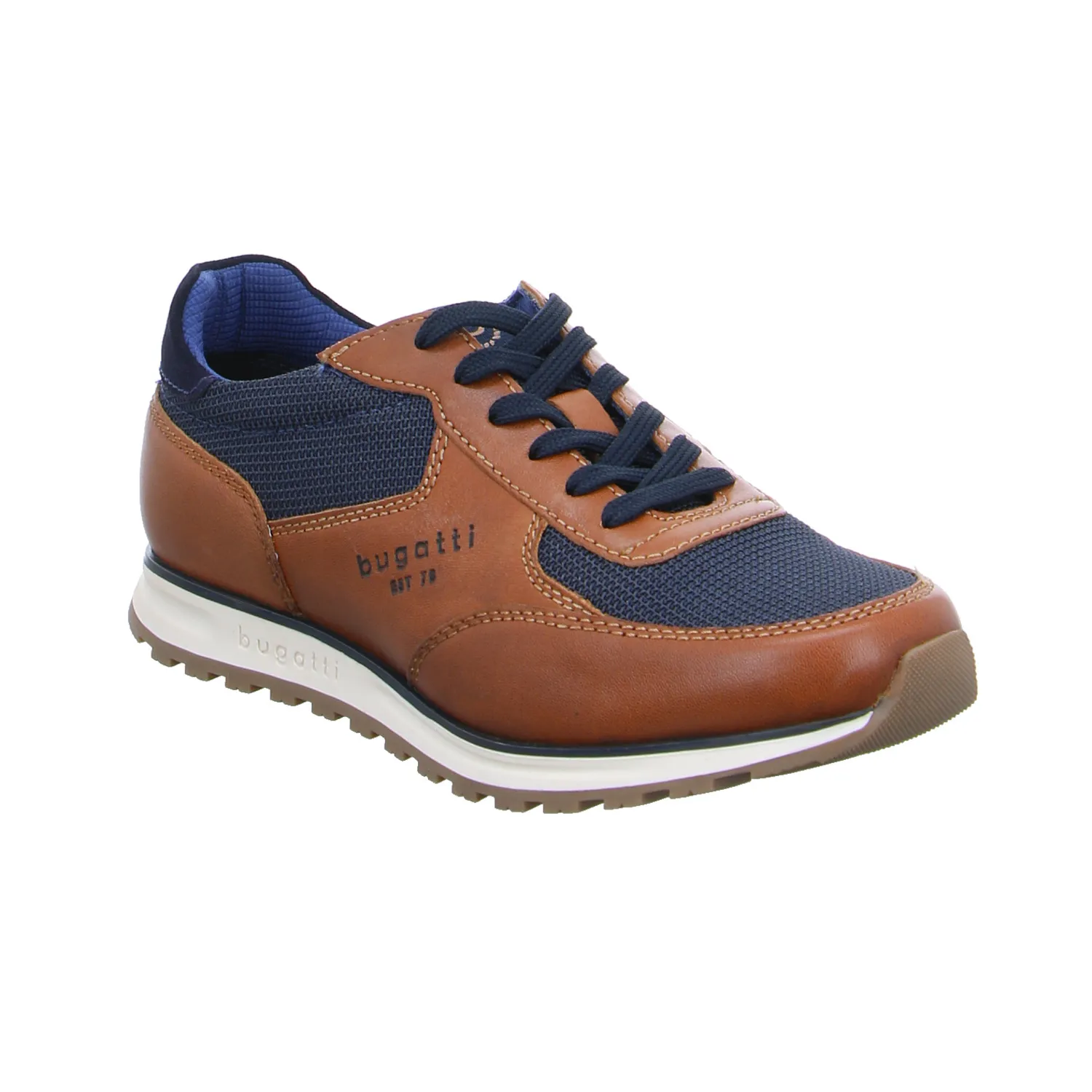 BUGATTI SHOES Halbschuhe Sneaker Cognac Leder