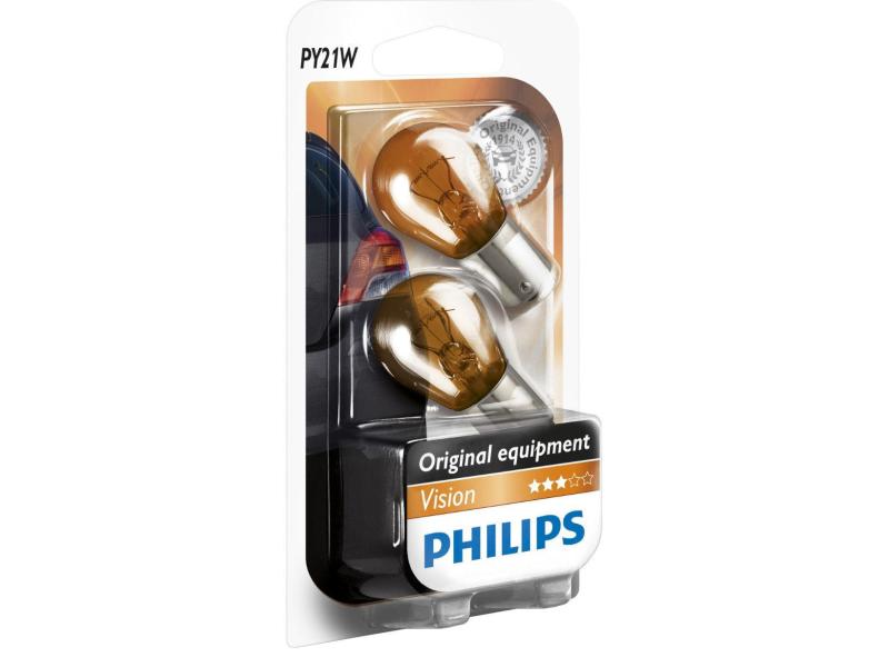 Philips Automotive Signallampen PY21W PKW Leuchtmittel für Signallampen (Blinker), 12 V