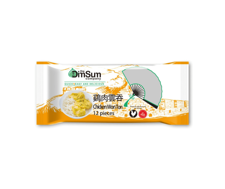 The Dim Sum Company Bevroren Kip Wan Tan MSG-vrij 12st 168g
