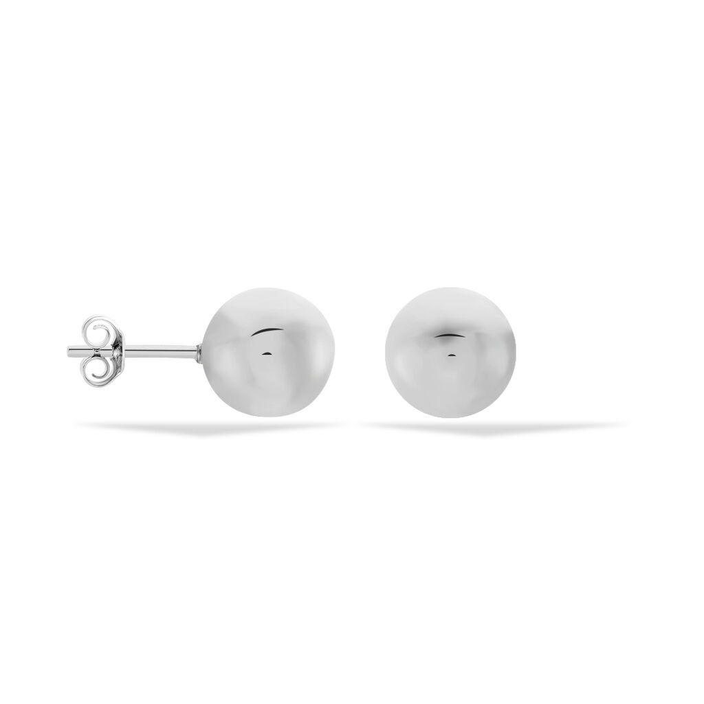 Boucles D'oreilles Puces Virgie Argent Blanc